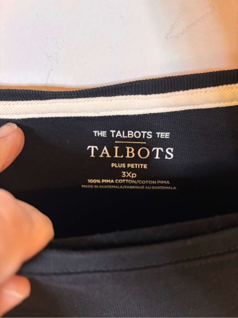 Talbot’s Black Tee 3X 3/4 sleeve - Picture 3 of 6